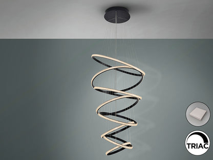 Lámpara de Techo 8 Aros Negra - Schuller Ring - Calidad Premium | luzguru.com