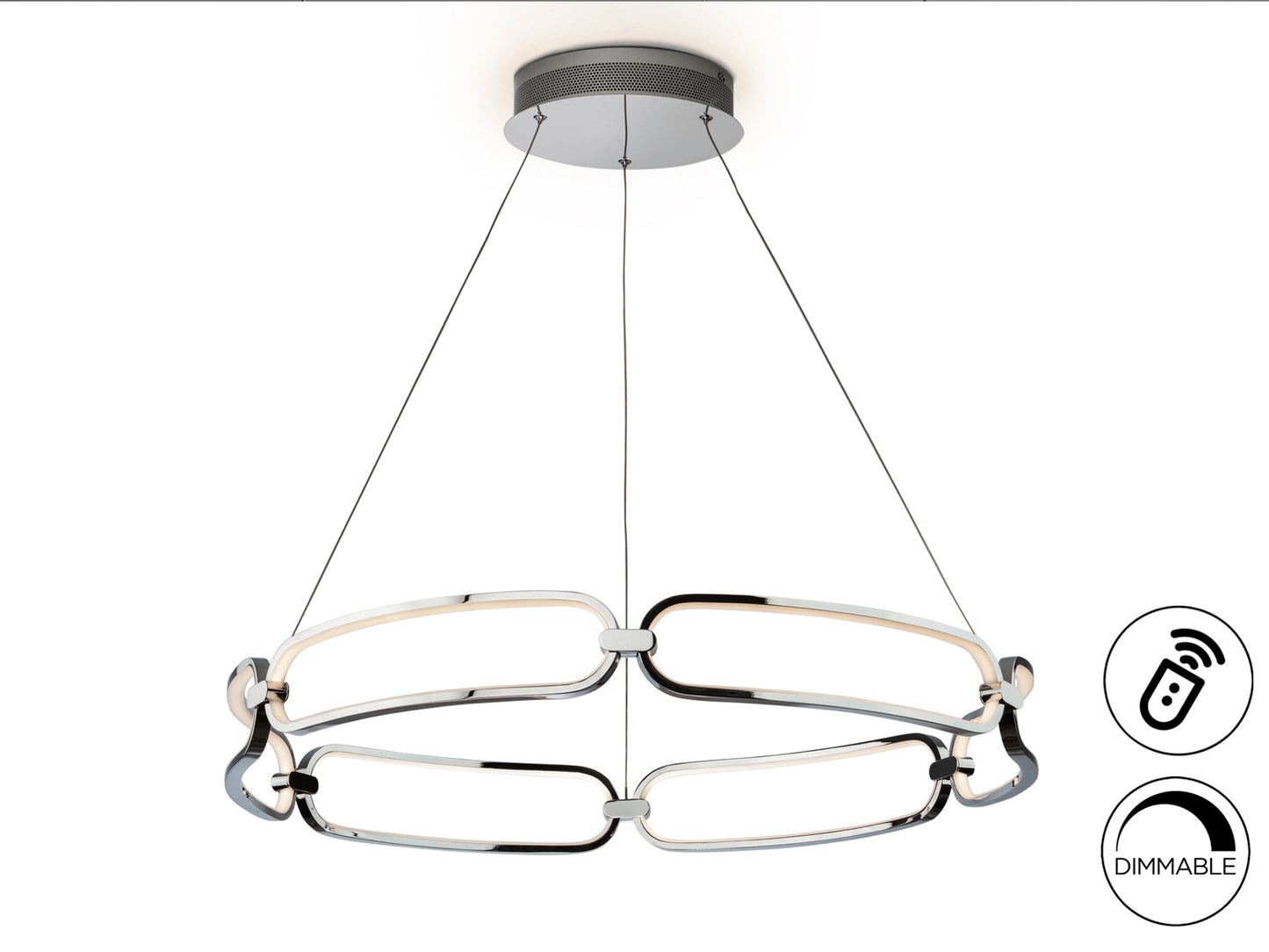 Lámpara LED Colette Cromada Ø80cm - Schuller - Calidad Premium | luzguru.com