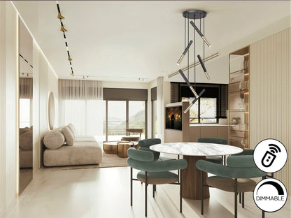 Lámpara Moderna Negro Oro - Schuller Edna - Calidad Premium | luzguru.com