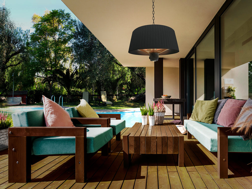 Estufa de Suspensión Schuller Heat Vintage - Negra 1500W | luzguru.com