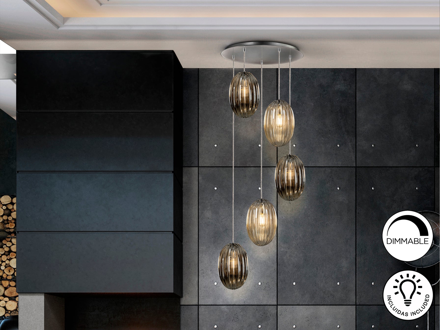 Lámpara de Techo Ovila 5 Luces - Schuller - Calidad Premium | luzguru.com