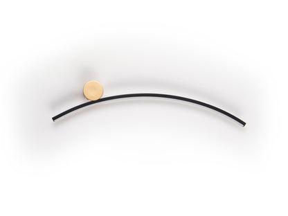 Aplique Moderno Negro y Oro - Schuller Smile | luzguru.com