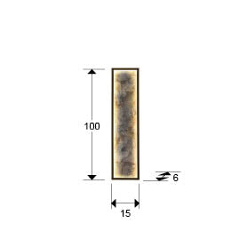 Medidas Aplique/Plafón LED Schuller Stone 803526: 61cm (alto) x 15cm (ancho) x 6cm (profundo).  Incluye medidas del florón.
