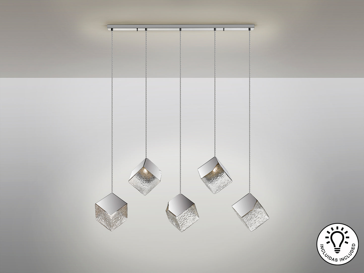 Lámpara de Techo Cromada Schuller Priscila - 5 Luces - luzguru.com