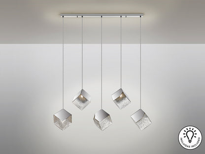 Lámpara de Techo Cromada Schuller Priscila - 5 Luces - luzguru.com