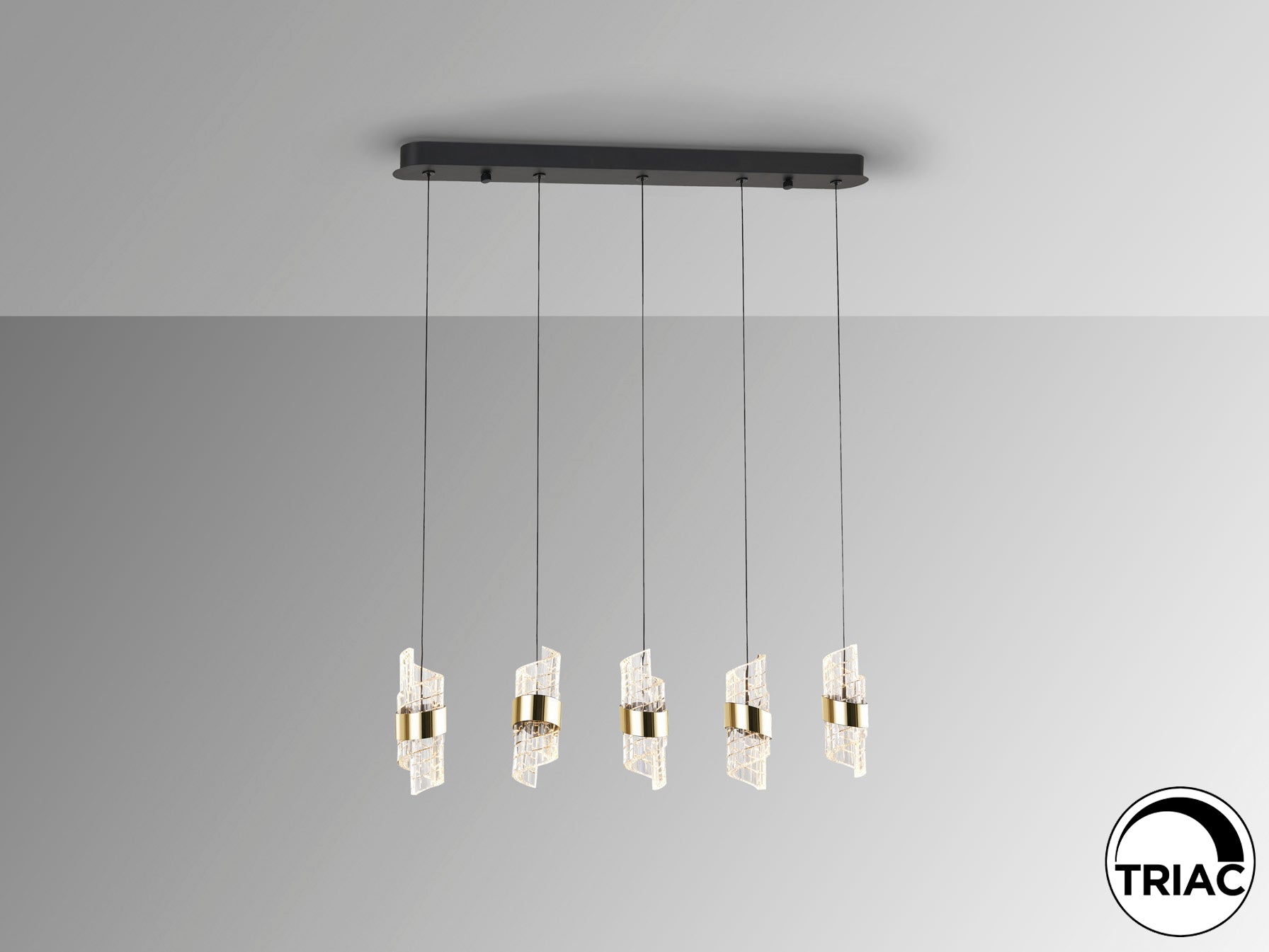 Lámpara Techo Iliada Negro Oro - Schuller - Calidad Premium | luzguru.com