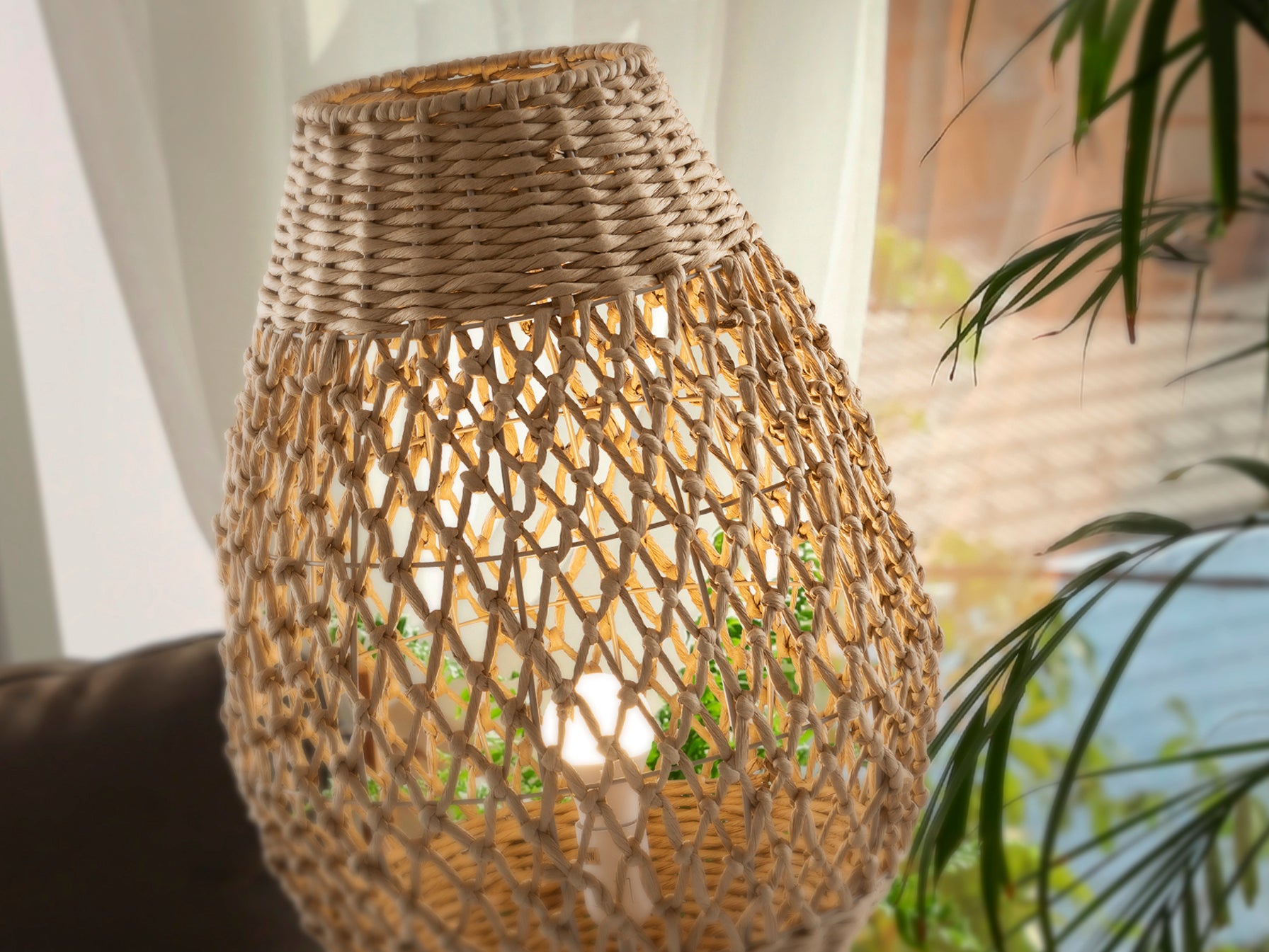 Lámpara Sobremesa Yaiza Beige - Schuller - Calidad Premium | luzguru.com