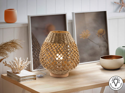 Lámpara Sobremesa Beige Yaiza - Schuller | luzguru.com