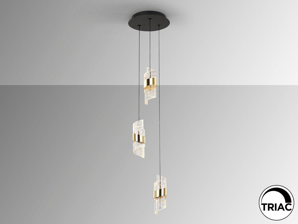 Lámpara Moderna Negro Oro - Schuller Iliada | luzguru.com