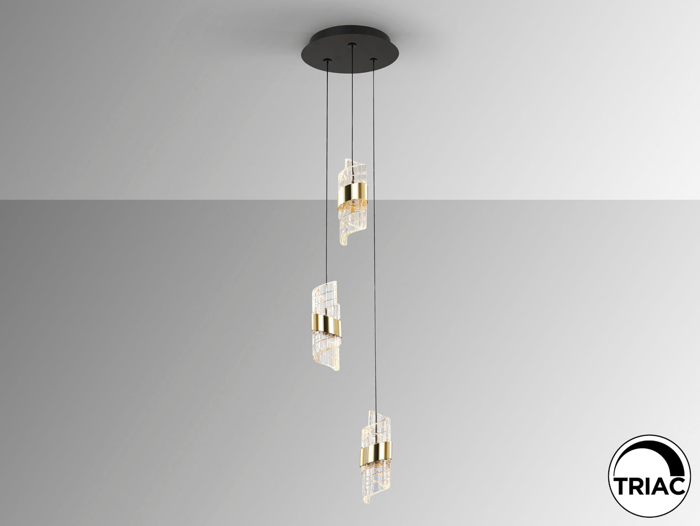 Lámpara Moderna Negro Oro - Schuller Iliada | luzguru.com