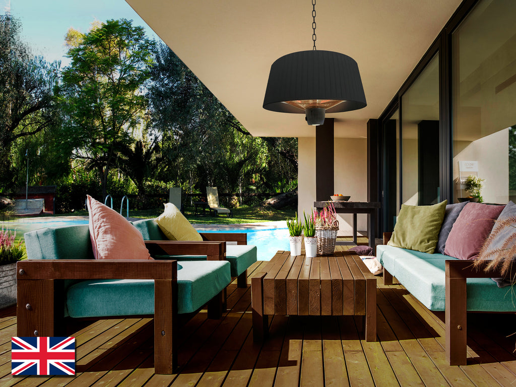 Estufa de Suspensión Schuller Heat Vintage - Negra 1500W | luzguru.com