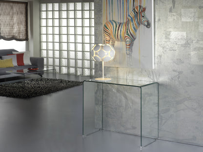 Consola Cristal Transparente Schuller - Diseño Moderno | luzguru.com