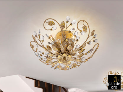 Plafón Schuller Verdi - Iluminación Elegante Marfil y Oro | luzguru.com