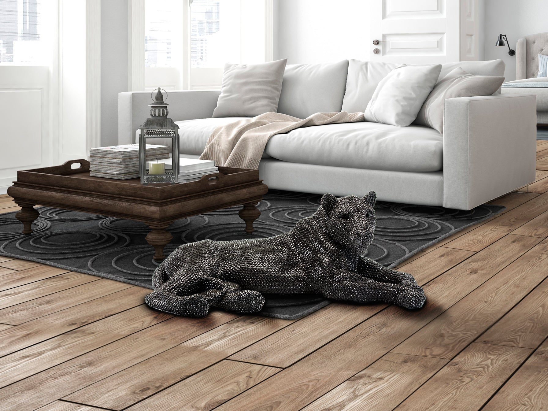 Figura Decorativa Leona Negra - Schuller - Calidad Premium | luzguru.com