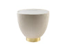 Mesa auxiliar Schuller Candy 745420 - Blanco y Latón - luzguru.com