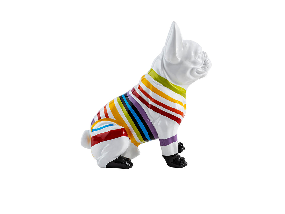 Figura Decorativa Frenchi-Bull Blanco-Rayas Schuller