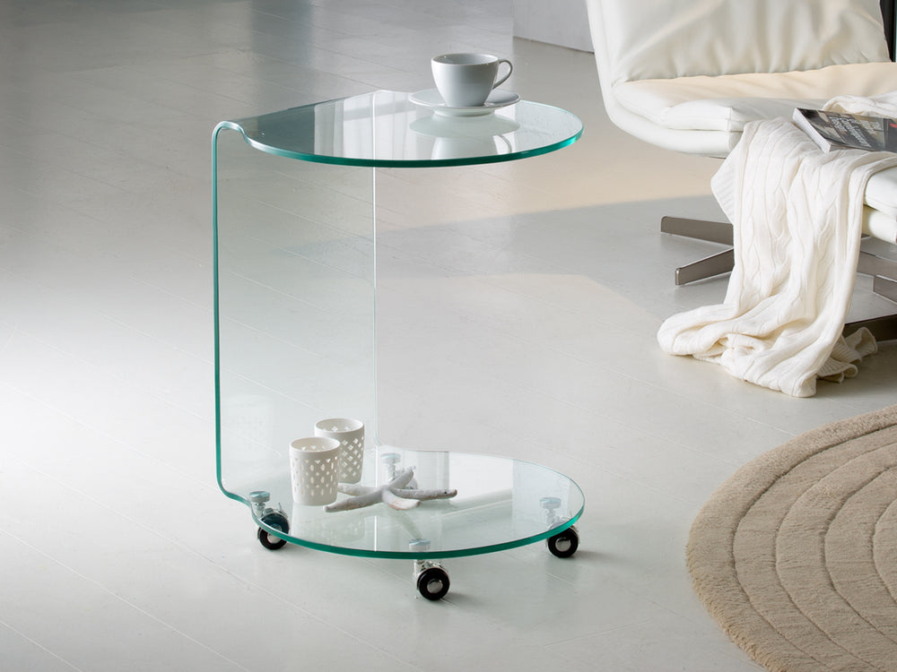 Mesa Auxiliar Redonda Glass Transparente | Schuller | 552672