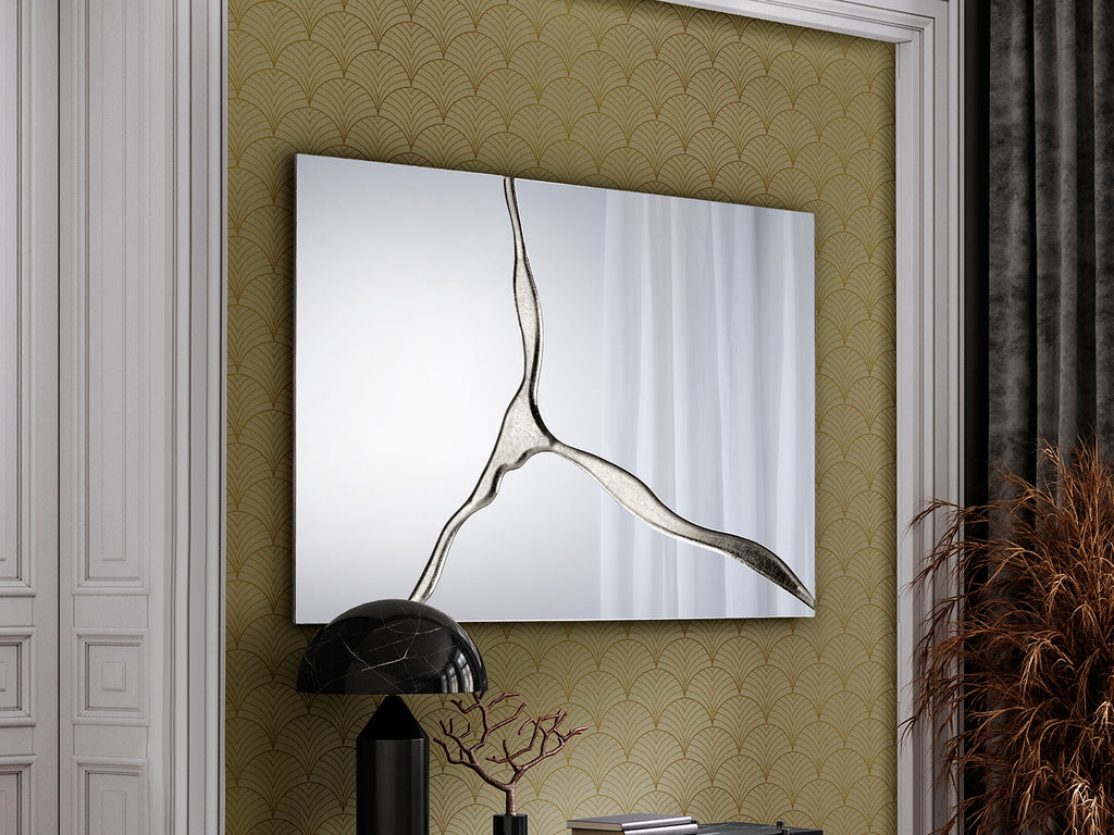 Espejo Rectangular Pan Plata 80x120cm - Schuller Surcos II | luzguru.com