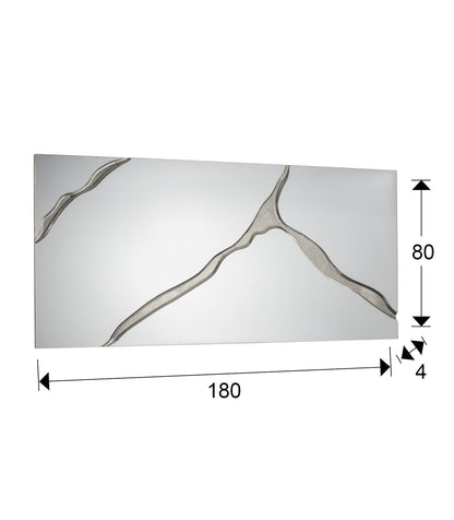 Medidas Espejo Schuller Surcos II Pan Plata 80x180 (Ref. 487481): 80x180x4 cm.
