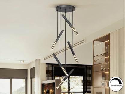 Lámpara Moderna Negro Oro - Schuller Edna - Calidad Premium | luzguru.com