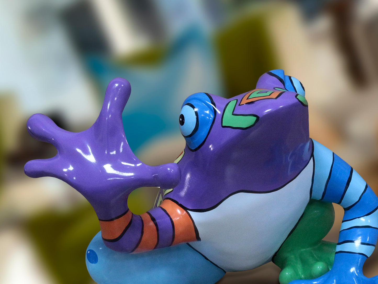 Figura decorativa Ranita multicolor de Schuller - Ref. 414081 - luzguru.com