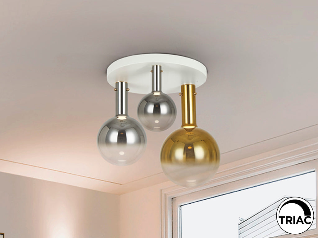 Plafón Moderno Schuller Matices - 3 Luces - Oro | luzguru.com