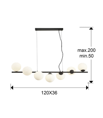 Medidas Lámpara INOA Schuller 494467: 120x34x34 cm (ancho x alto x profundo). Altura regulable 50-200 cm.
