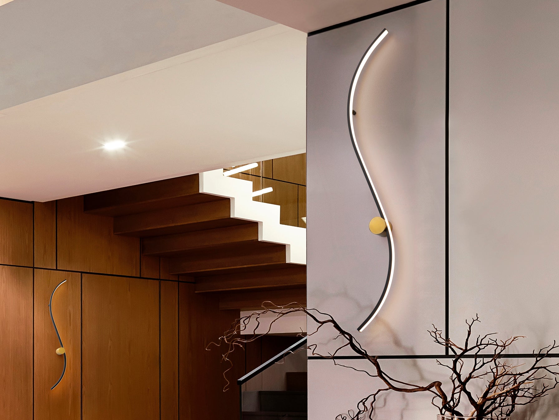 Aplique de Pared Negro Oro - Schuller Siloe - Calidad Premium | luzguru.com