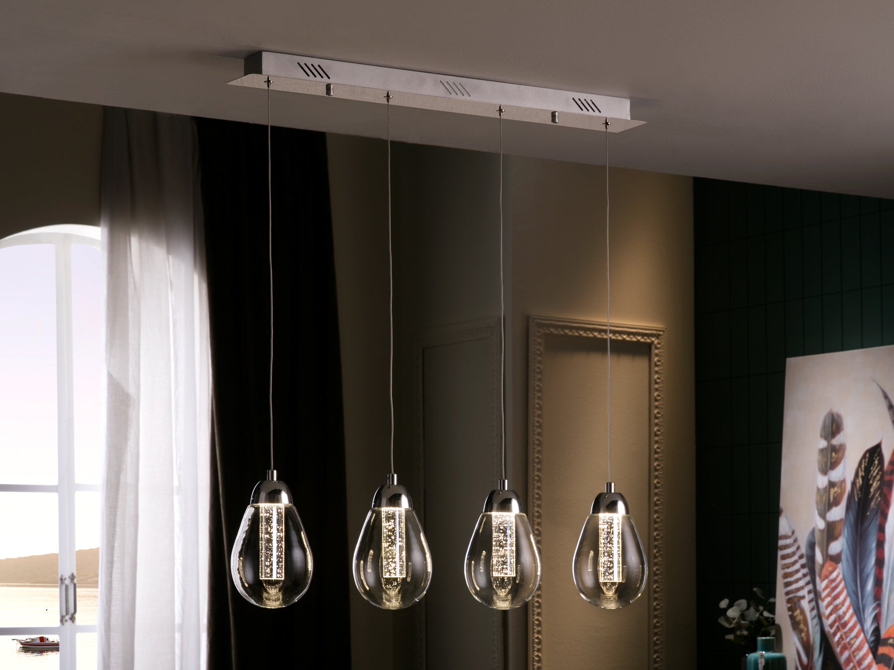 Lámpara LED Cromo Schuller Taccia - Iluminación Moderna | luzguru.com