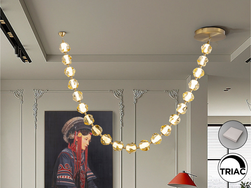 SCHULLER 448765 - Lámpara de techo Zaria II - Bronce y Ámbar - LUZGURÚ