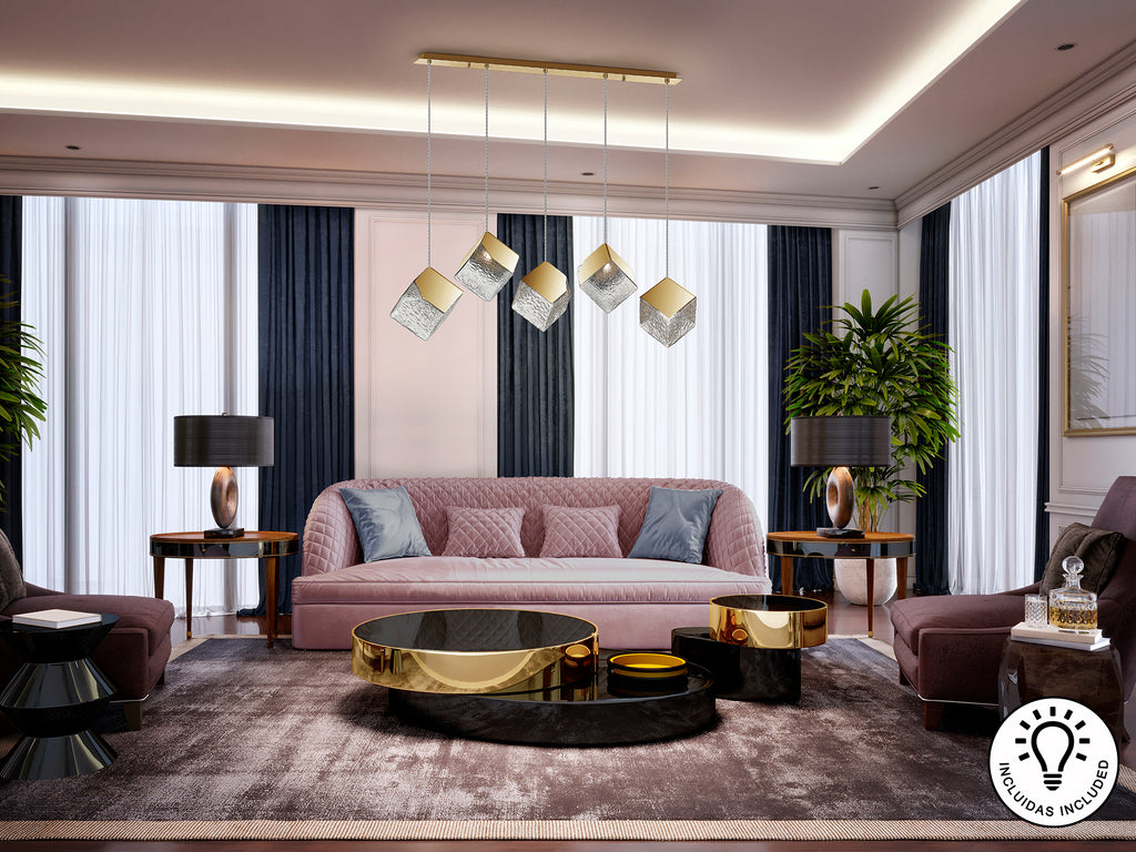 Lámpara de techo Priscila Oro - Schuller - Calidad Premium | luzguru.com