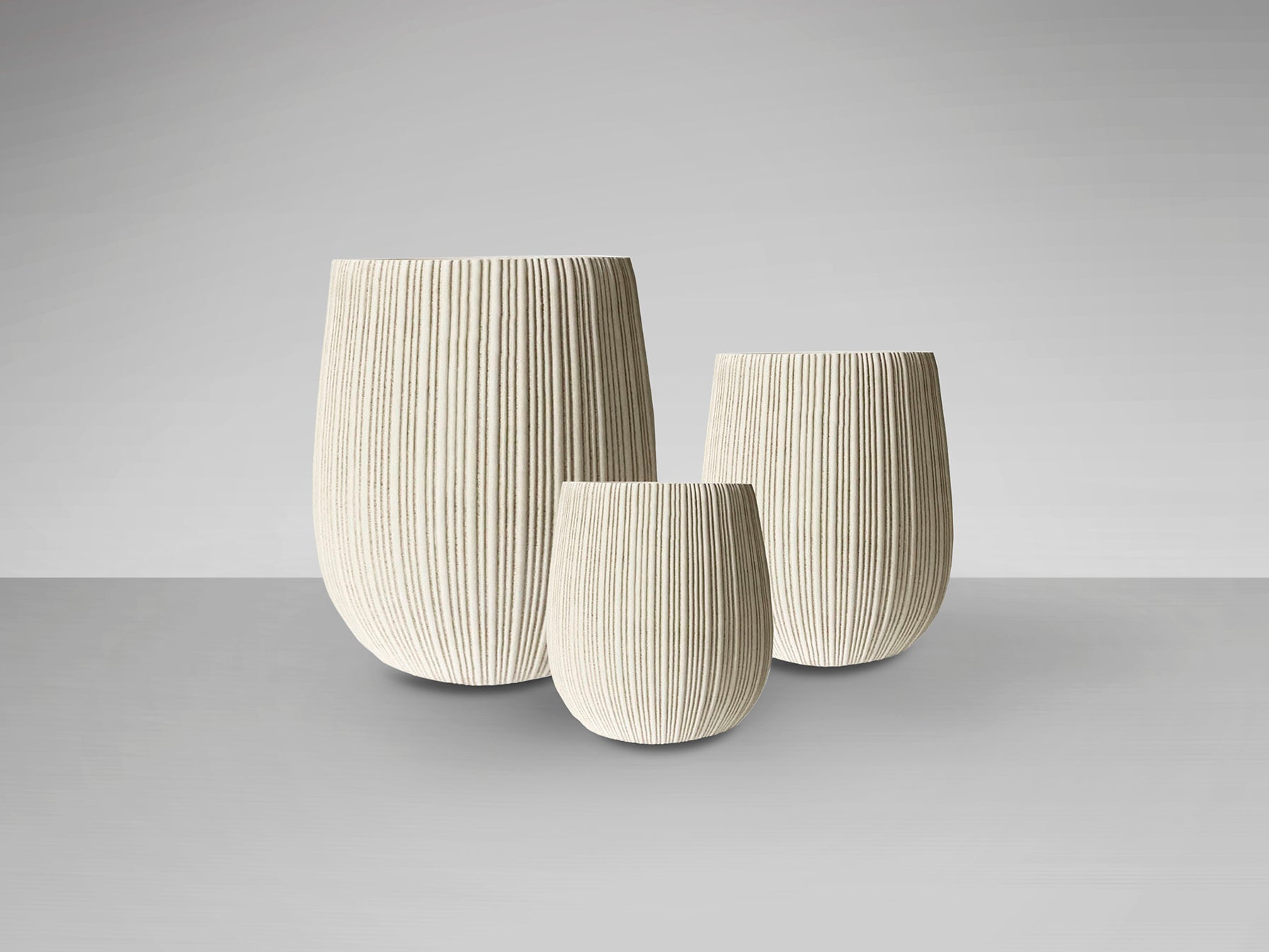 Set 3 Maceteros Beige - Schuller Terras I - Calidad Premium | luzguru.com