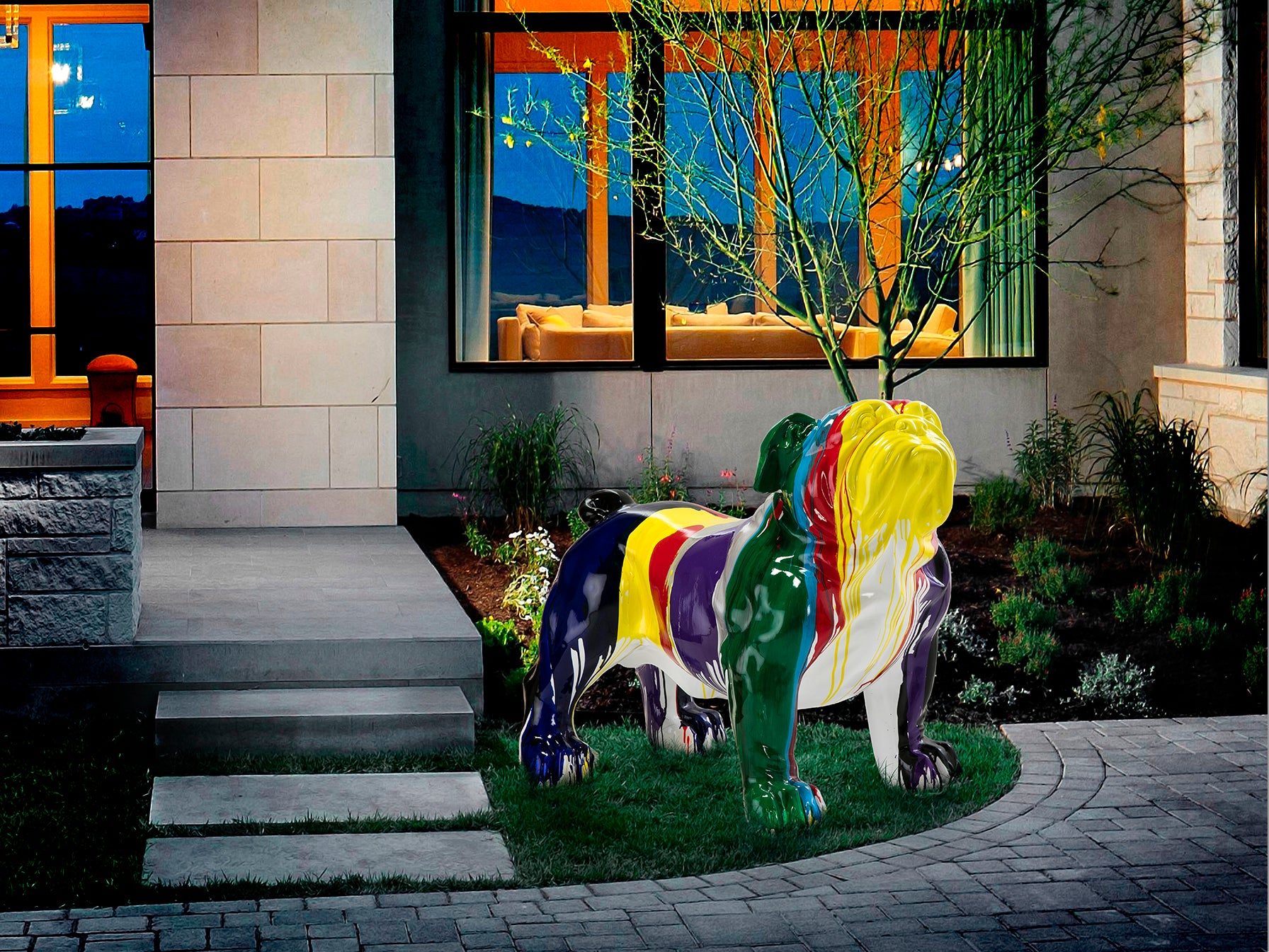 Figura Decorativa Bulldog Grande Schuller -  luzguru.com