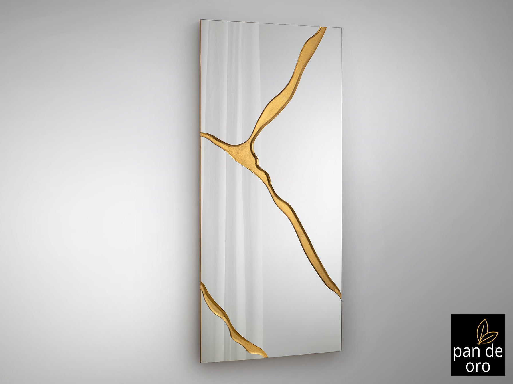 Espejo Schuller Surcos Pan Oro 80x180cm - Diseño Moderno | luzguru.com