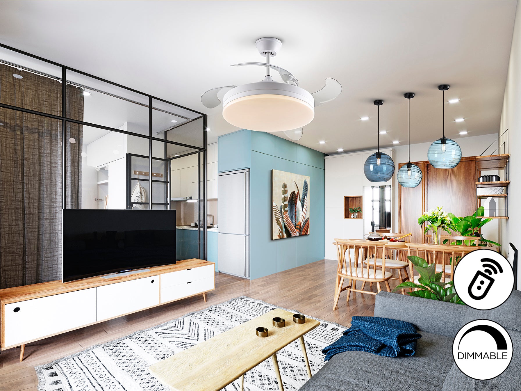 Ventilador Techo Schuller Vento - Diseño Moderno y Eficiente | luzguru.com