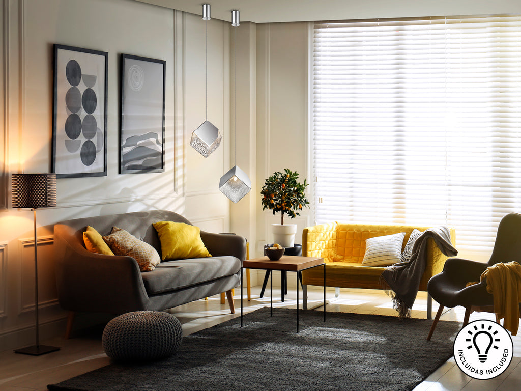 Lámpara de Metal Cromada Priscila - Schuller - luzguru.com