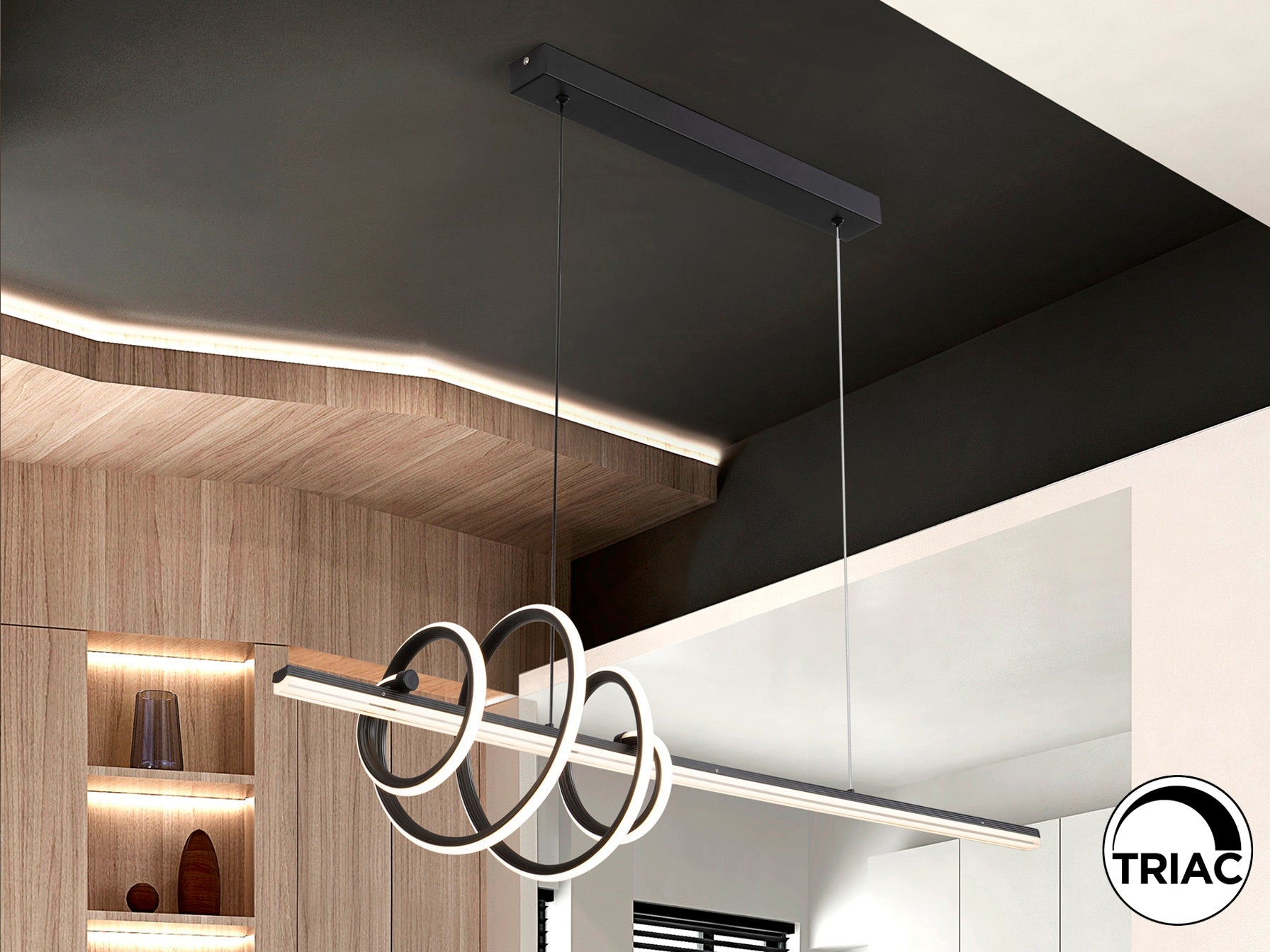 Lámpara Negra Moderna Schuller Tornado - Iluminación de Diseño | luzguru.com