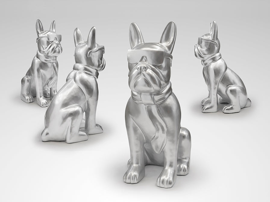 Figura Bulldog Francés Grande Plata - Schuller | luzguru.com
