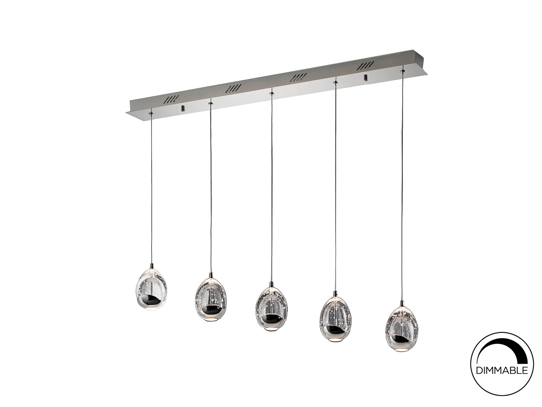 Lámpara Moderna 5 Luces LED Cromo - Schuller Rocío | luzguru.com