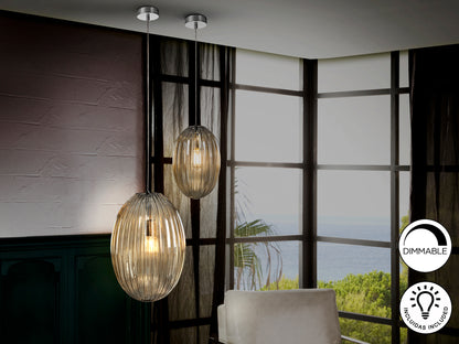 Lámpara de Metal y Cristal Ovila - Schuller - Calidad Premium | luzguru.com