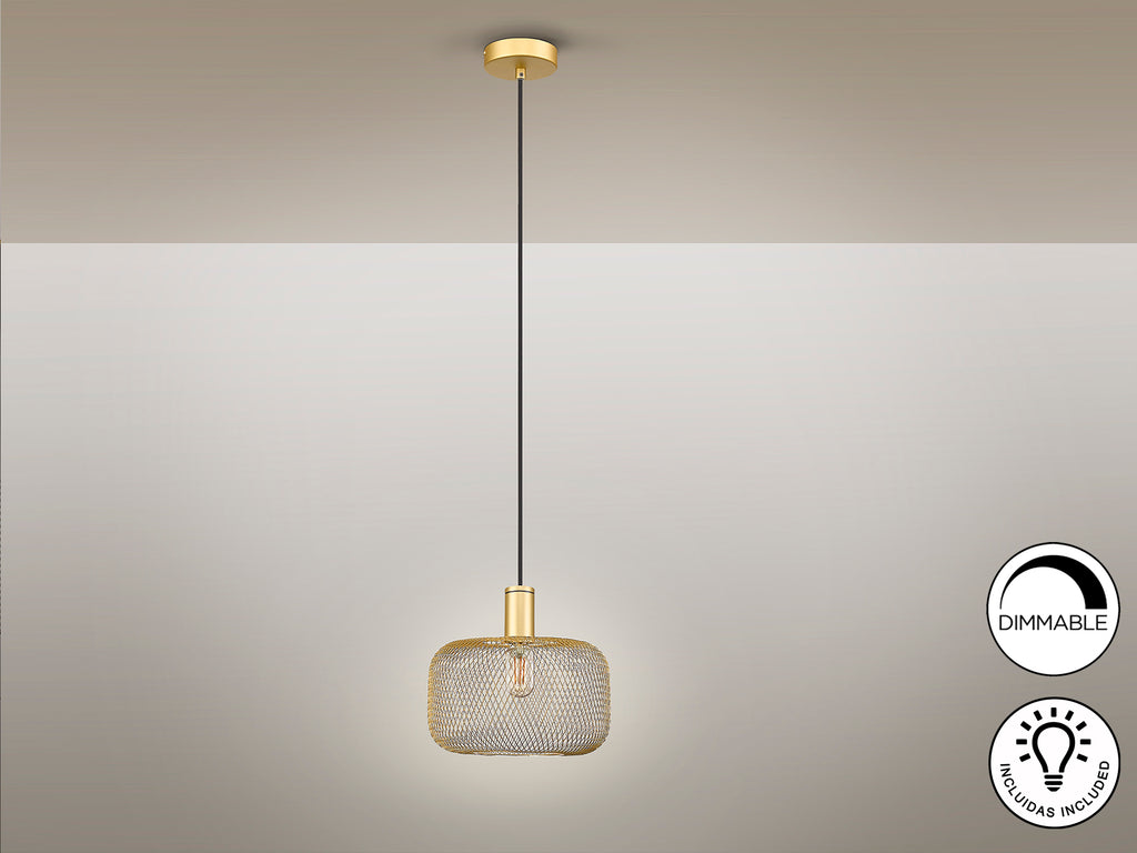 Lámpara de Metal Oro Osiris - Schuller - Calidad Premium | luzguru.com