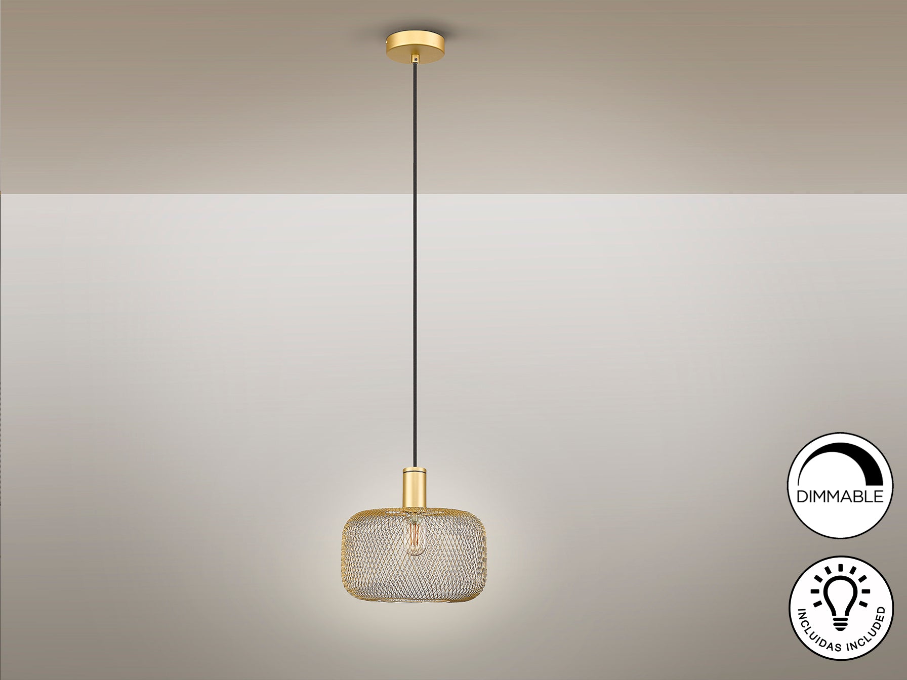 Lámpara de Metal Oro Osiris - Schuller - Calidad Premium | luzguru.com