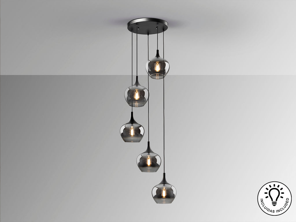 Lámpara de Techo Moderna 5 Luces - Schuller Opaz - luzguru.com