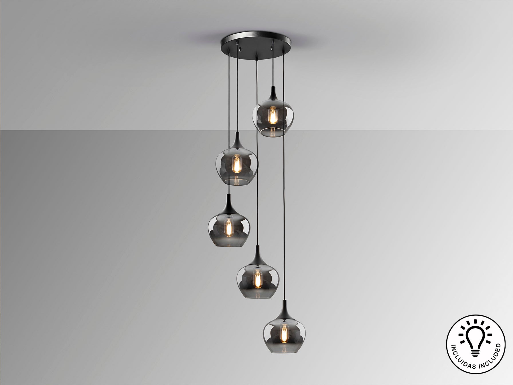 Lámpara de Techo Moderna 5 Luces - Schuller Opaz - luzguru.com