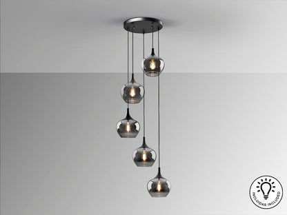 Lámpara de Techo Moderna 5 Luces - Schuller Opaz - luzguru.com