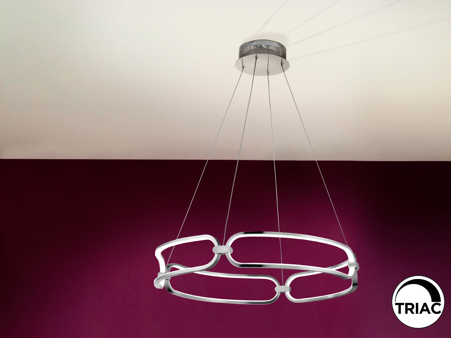 Lámpara Moderna Cromada Colette - Schuller - luzguru.com