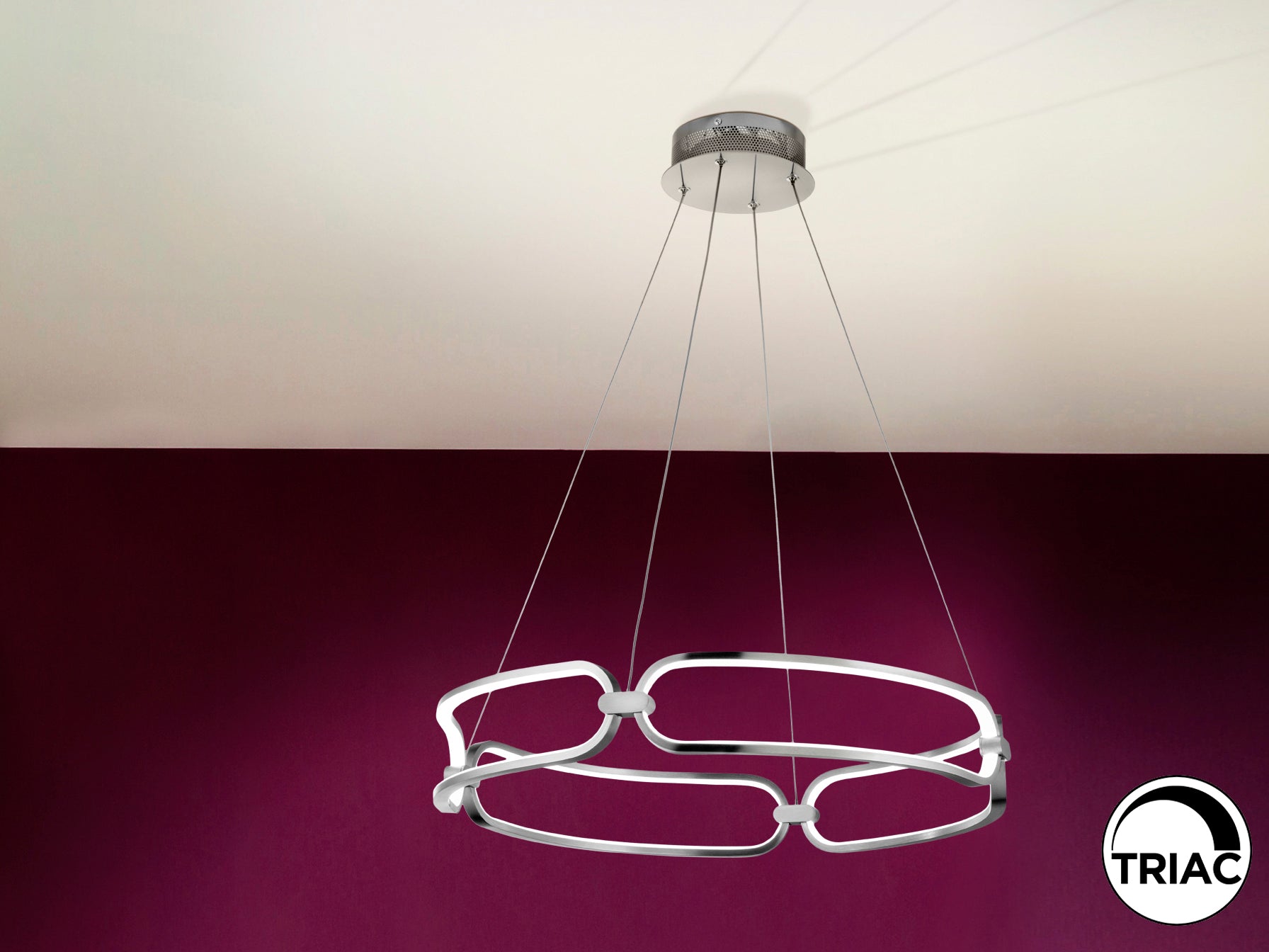 Lámpara Moderna Cromada Colette - Schuller - luzguru.com