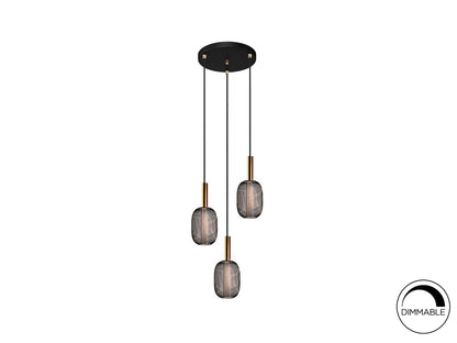 Schuller 413657 - Lámpara MICRON 3 Luces Oro/Negro - luzguru.com