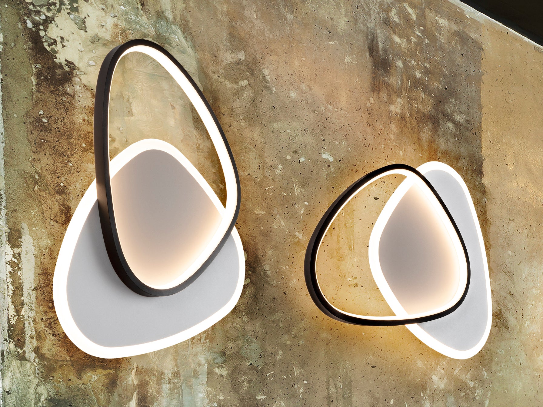 Plafón Aplique Moderno Schuller Romo - Blanco y Negro | luzguru.com