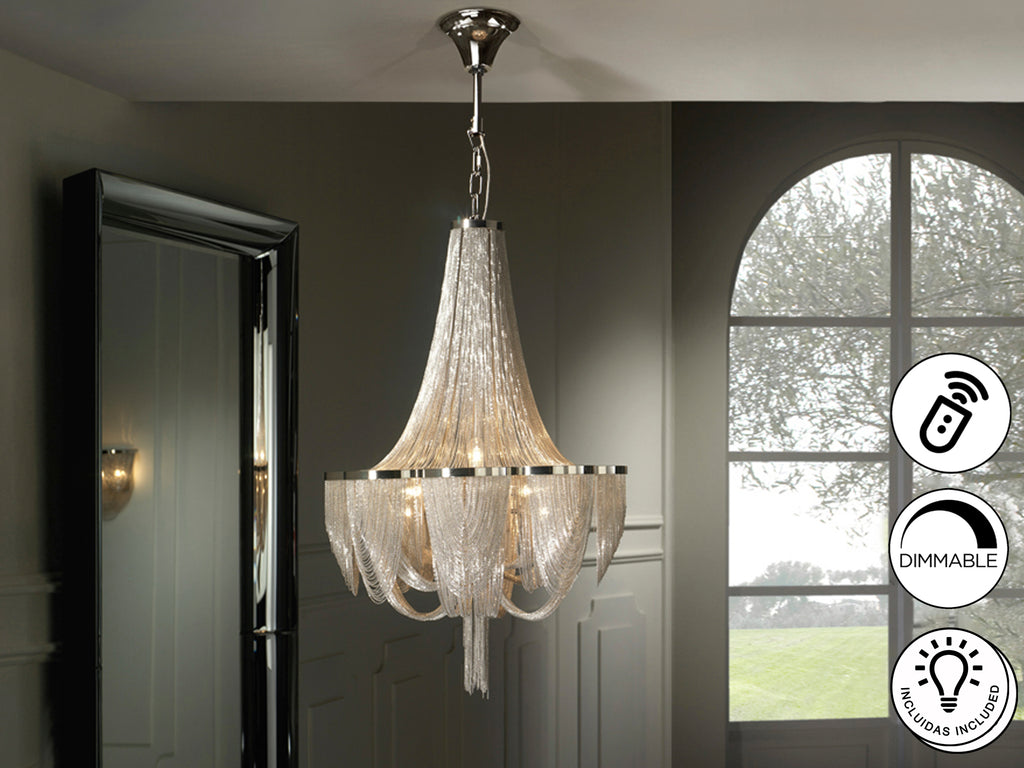 Lámpara Minerva 10 Luces - Schuller - Diseño Elegante | luzguru.com